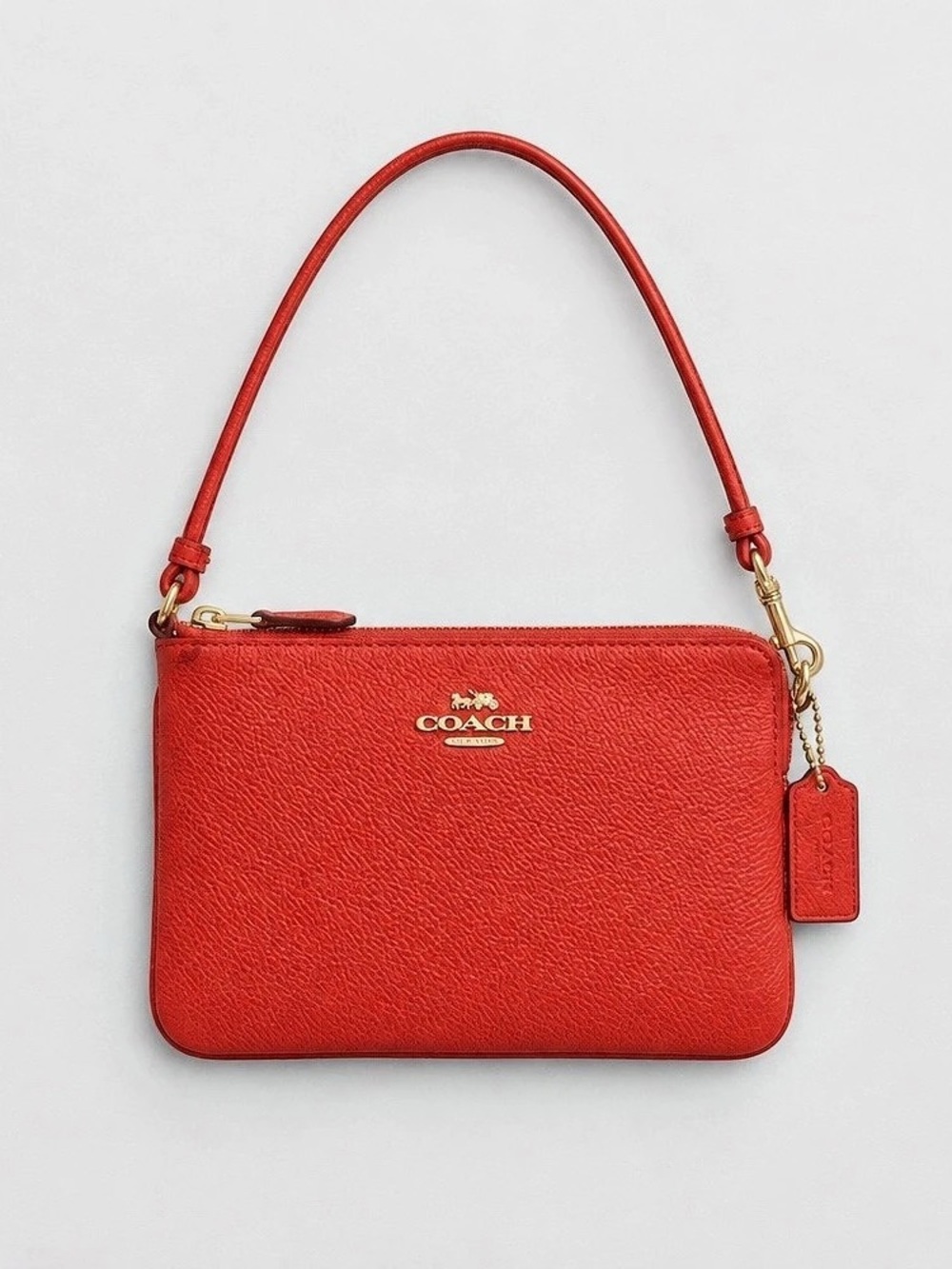 Coach Corner Zip Wristlet Red Crossbody Bag